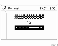 Menüpunkt Kontrast im Menü