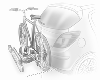 Fahrrad in Fahrzeuglängsrichtung