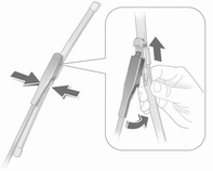 Wischerarm anheben, Wischerblatt
