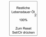 ■ Restliche Lebensdauer Öl: zeigt