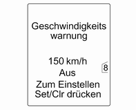 ■ Geschwindigkeits-\warnung: Bei