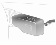 Hebel nach vorn drücken. Der Heckscheibenwischer